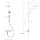 Tondell thermostatische regendoucheset opbouw met planchet chroom