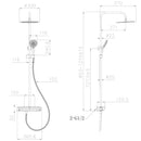 Tondell thermostatische regendoucheset opbouw met planchet mat zwart