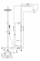 Caral thermostatische regendoucheset opbouw geborsteld staal PVD