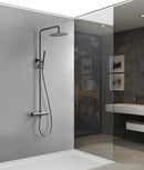 Ribbd thermostatische regendoucheset opbouw gunmetal PVD