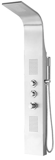 Erie thermostatische douchekolom 148x22 cm RVS