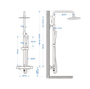Twenty eco thermostatische regendoucheset opbouw rond mat zwart