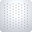 Ufo hoofddouche vierkant 20 cm chroom