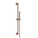 UniMatch glijstangset compleet met staafhanddouche 1 stand geborsteld brons koper