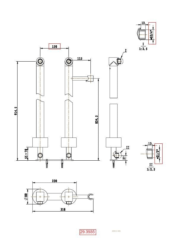 set universele vrijstaande badkraankoppelingen rond