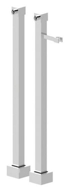 set universele vrijstaande badkraankoppelingen vierkant