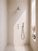 Caral inbouwthermostaat 2 stopkranen compleet met hoofddouche 25 cm en staafhanddouche chroom