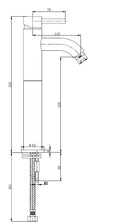 Cimara wastafelkraan hoog chroom