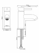 Caral Cadans wastafelkraan laag geborsteld brons koper PVD