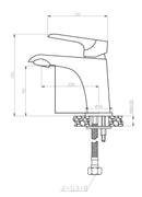 Tarma eenhendel wastafelkraan laag wit/chroom