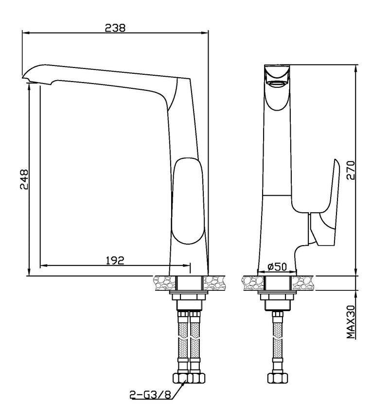 Tarma eenhendel keukenkraan chroom