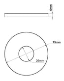 Caral rozet uitloop eenhendel wastafelkraan 75 mm geborsteld messing PVD
