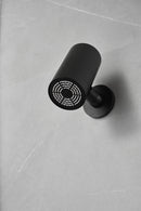 UniMatch Beam hoofddouche rond 1 stand met muurbevestiging mat zwart