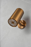 UniMatch Beam hoofddouche rond 1 stand met muurbevestiging geborsteld brons koper PVD