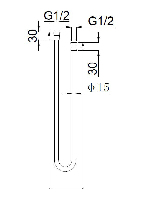 UniMatch doucheslang kunststof 150 cm chroom