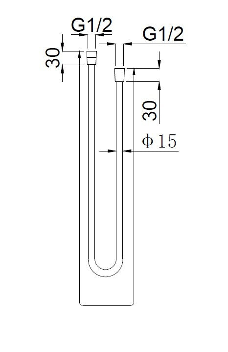 UniMatch doucheslang kunststof 150 cm gunmetal