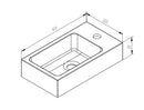 Ribbella fontein omkeerbaar 40 x 22 x 9 cm composiet mat zwart