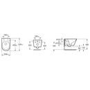 Vesta Tornado flush wandcloset rimless met nano coating glans wit