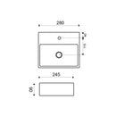Leto mini fontein 28 x 24, 5 x 9 cm keramiek glans wit