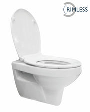 Trevi wandcloset rimless met Ultimo 3.0 toiletzitting softclose en quick release glans wit