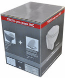 Trevi wandcloset verkort Kiwa met Menir toiletzitting softclose en quick release glans wit