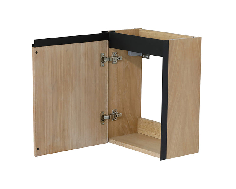 8 cm naturel eik/mat zwart