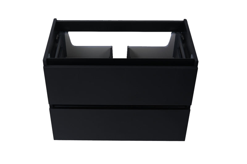 Marmaris onderkast met 2 laden 60 x 45 cm mat zwart