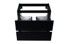 Marmaris onderkast met 2 laden 60 x 45 cm mat zwart