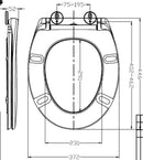 Ultimo 3.0 toiletzitting softclose en quick release mat zwart