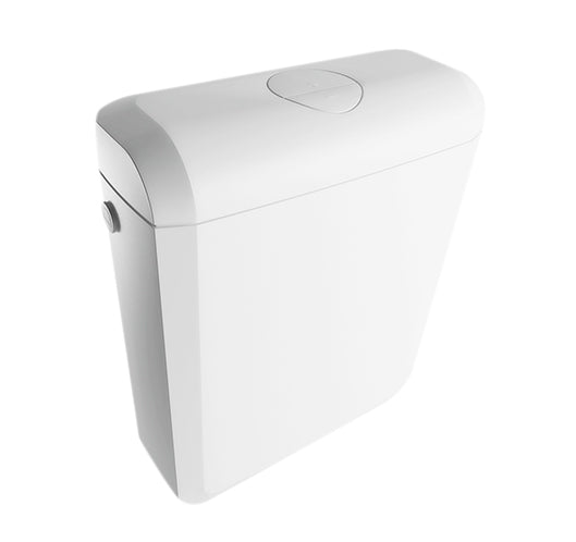 Uniflush universeel toiletreservoir 2 in 1 oplossing kunststof wit