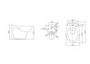 Neptunus wall-mounted toilet with Neptunus toilet seat gloss white