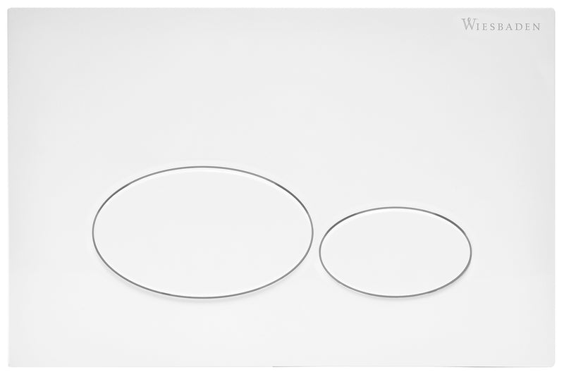 Wiesbaden X32 drukplaat voor inbouwreservoir glans wit