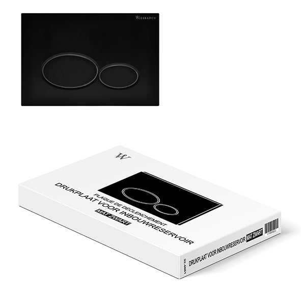 Wiesbaden X32 drukplaat voor inbouwreservoir mat zwart