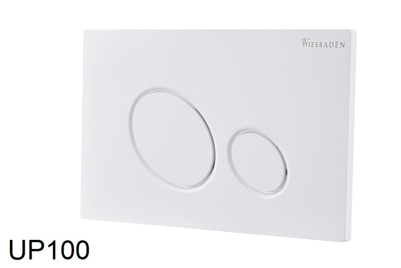 Wiesbaden X10 drukplaat voor inbouwreservoir glans wit