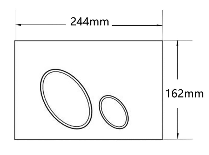 X10 drukplaat voor inbouwreservoir mat wit