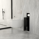 AquaVik Toilet Roll and Brush Holder Røk Built-in Tilable Nattmörk Matt Black