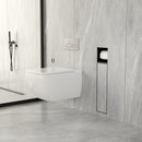 AquaVik Toilet Roll and Brush Holder Røk Built-in Tilable Nattmörk Matt Black