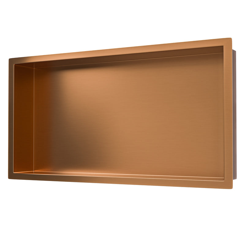Demis inbouwnis 30 x 60 x 10 cm geborsteld brons koper