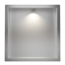 Demis inbouwnis met LED 30 x 30 x 7 cm RVS