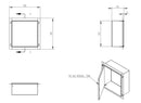 Demis inbouwnis betegelbaar 30 x 30 x 14 cm RVS