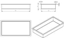 Demis inbouwnis 30 x 60 x 10 cm mat wit