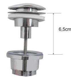 UniMatch clickwaste afvoerplug 5/4" chroom