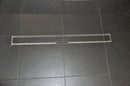 Tegelrooster voor douchegoot 110 x 7 cm RVS