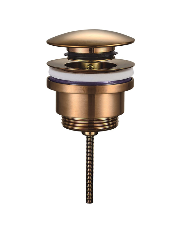 UniMatch clickwaste afvoerplug 5/4" geborsteld brons koper PVD