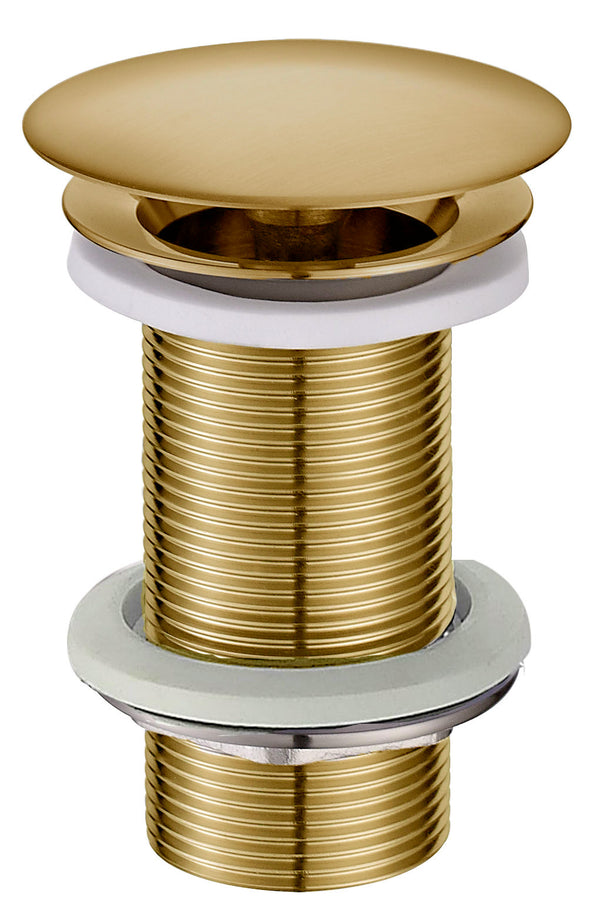 UniMatch open afvoerplug verlengd 5/4" geborsteld messing PVD