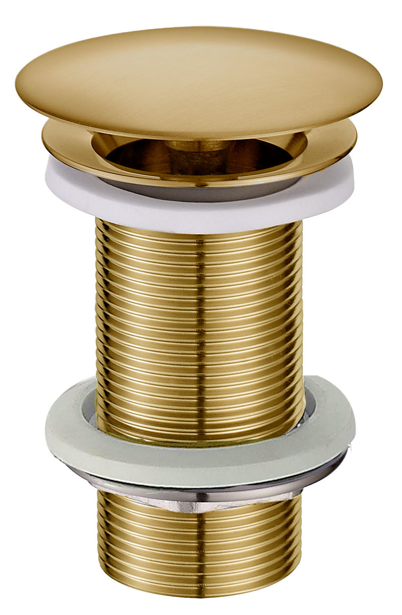 UniMatch open afvoerplug verlengd 5/4" geborsteld messing PVD