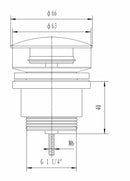 Eco clickwaste afvoerplug 5/4" chroom