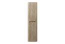 Sulora kolomkast afgeronde hoeken geribbeld 160 x 40 x 35 cm licht eiken