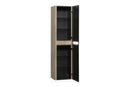 Sulora kolomkast afgeronde hoeken geribbeld 160 x 40 x 35 cm licht eiken