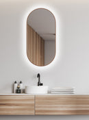  dimbaar en spiegelverwarming 50 x 100 cm geborsteld brons koper